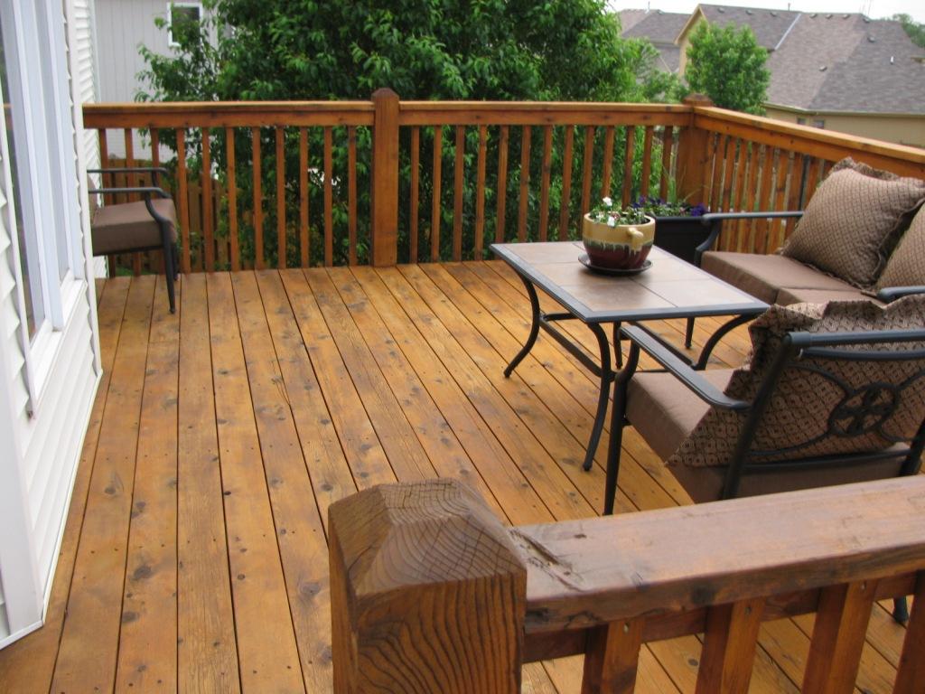 Deck Stained with TWP - CedarTone color