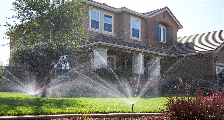 Sprinklers should be turned off, and Not hit the Deck, even in Windy Conditions