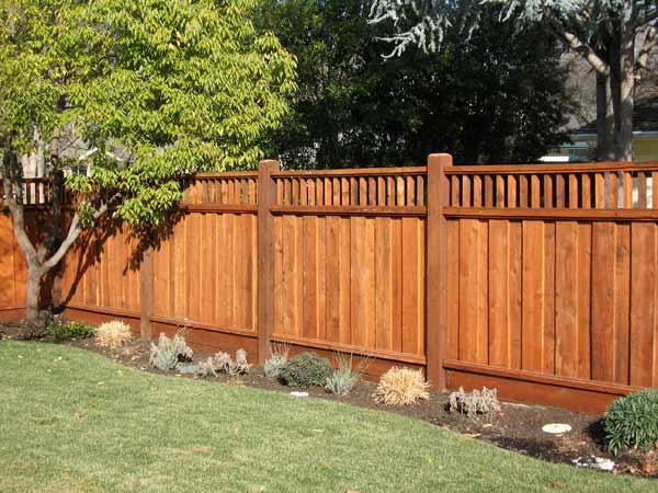 Wood Fence Stained with TWP CedarTone color - Fence Staining Omaha